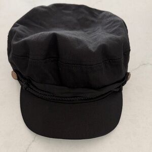 Peter Grimm Classic Black Newsboy Cap
